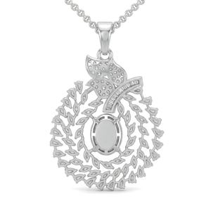 Colgante de Corazón Entrelazado con Diamante Cultivado en Laboratorio de 0.287 Ct en Oro Amarillo, Blanco y Rosa de 9K, con Engaste de Bisel Moderno y Chapado en Oro - Product Image 3