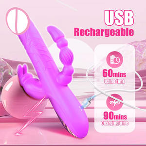Hochwertiger Silikon-<span class=keywords><strong>Vibrator</strong></span>-<span class=keywords><strong>Dildo</strong></span> für Frauen mit G-Punkt-Stimulation und 10 Vibrationsmodi, wasserdicht und wiederaufladbar. - Product Image 4