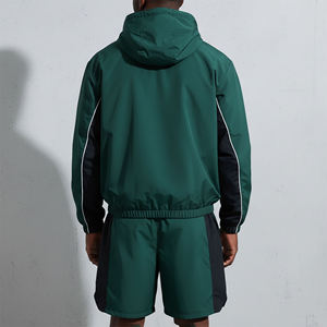 Conjuntos Deportivos de Pantalones Cortos y Chaqueta, Sudaderas con Capucha Personalizadas con Cierre, Conjuntos de 2 Piezas de Nailon Cortavientos - Product Image 5