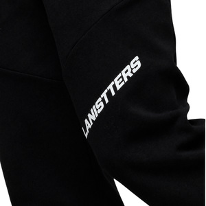 Pantalon en molleton personnalisé pour homme avec logo diagonal, coupe ajustée, taille à cordon de serrage, bas de pantalon côtelé, style streetwear, fabricant OEM, vente en gros - Product Image 6