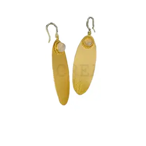 Diy Solid Jewelry Best Selling High Quality trend Earring Hooks findings Custom Gold Ear Wires Earrings with loop