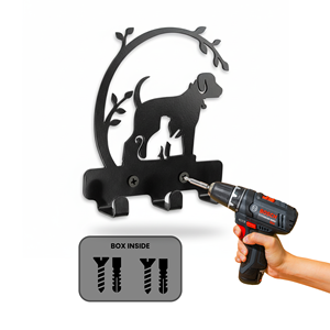 Porta Llaves Metálico para Perros y Gatos, Organizador de Llaves Montado en la Pared, Gancho Decorativo para Entrada, Hogar u Oficina - Product Image 3