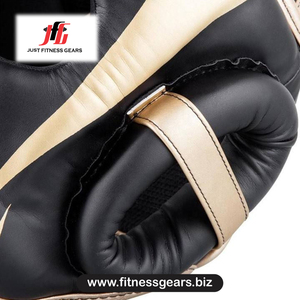 Protector de Cabeza de Boxeo de Cuero Dorado para Adultos, Equipo de Entrenamiento de Artes Marciales - Product Image 3
