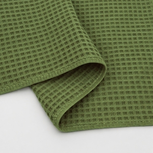 Khakki Textured Waffle Weave 100% Cotton Bath Towel Lightweight Soft - Product Image 1