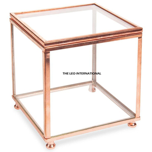 Boîte à bijoux en verre transparent et métal ferreux, emballage de bijoux de style européen écologique, fournitures en gros - Product Image 3