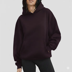 Hoodie oversize pour femme, style streetwear, décontracté, hiver, coupe ample, look minimaliste, fibre de bambou, logo frontal, confortable, style quotidien - Product Image 4