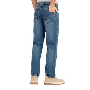 Wholesale slim fit Denim <b>Jeans</b> Light Blue Wash Breathable Cotton Fabric Classic Casual Pants For Daily Use - Product Image 4