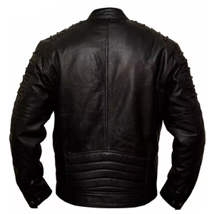 Men's High Quality <b>Canvas</b> PU Leather Jacket Custom Front Winter Heated Reversible Waterproof Street Style Stand Collar Wholesale - Product Image 3