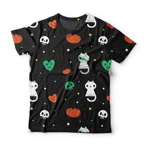 T-shirt noir pour homme, manches courtes, col rond, imprimé numérique, design de personnage Jack Skellington, jersey décontracté, coupe régulière, longueur normale - Product Image 4