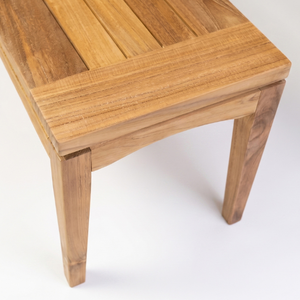 Solid Teak Outdoor <b>Bench</b>, Tapered <b>Legs</b>, Natural Finish, Modern Design, Durable, OEM Custom Service Available. - Product Image 2