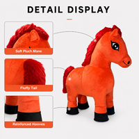 Costume de mascotte de cheval gonflable orange Baige 2,6 m, costume de personnage de dessin animé pour cosplay, carnaval et fête