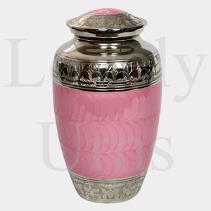 Pink Presence Cremation Urn <b>for</b> Human <b>Ashes</b> Adult Funeral Urn Memorial Urn Decorative Metal Urn <b>Keepsake</b> <b>Ash</b> Container - Product Image 2