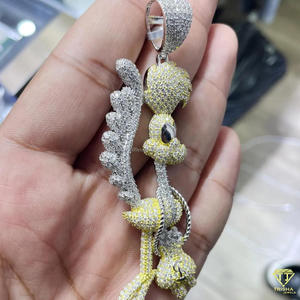 Premium Bird Character Pendant With Luxury Streetwear Jewelry and Diamond Look Stones - Product Image 2