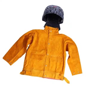 Chaqueta de Soldador Resistente al Fuego de Larga Duración, Chaqueta de Seguridad Industrial Ignífuga, Resistente al Calor de 500°C a 1000°C, Costuras Soldadas - Product Image 1