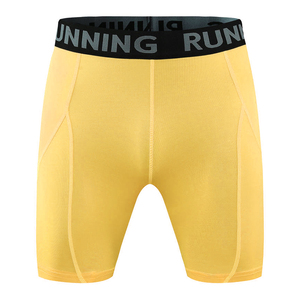 Shorts de course à compression blancs pour hommes, taille mi-haute, élastiques, séchage rapide, style sportif - Product Image 6