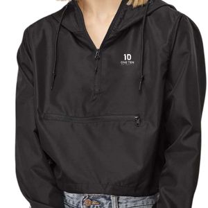 Women's Lightweight Crop Windbreaker Jacket Water Resistant Hooded Zip Up Casual Outdoor Coat Custom Logo OEM ODM Wholesale - Product Image 3