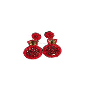 Pendientes de Aro Hechos a Mano con Cuentas de Cristal para Navidad, Pendientes de Moda Personalizados con Cuentas, Pendientes de Cuentas Hechos a Mano Personalizados - Product Image 5