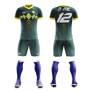 Hochwertiger Hersteller von Maßgefertigten Fußballtrikots Atmungsaktive Mesh-Fußballtrikots mit Besticktem Logo & Patchwork-Design - Product Image 1