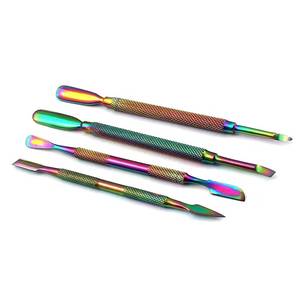 5 in 1 Stainless Steel Nail <b>Kit</b> with Rainbow Finish Portable <b>Manicure</b> Tools Set for Adults in Black Carry Bag - Product Image 4