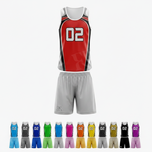 Ensemble de maillots de basket-ball personnalisés imprimés par sublimation, respirant, à séchage rapide, uniforme d'équipe pour hommes, femmes et jeunes - Product Image 1