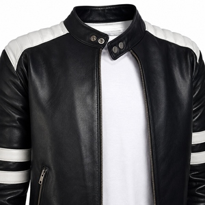 Good Quality Men's Genuine Leather <b>Long</b> <b>Waterproof</b> <b>Jacket</b> Best Sale Wholesale Price Breathable - Product Image 3