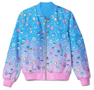 Chaquetas de bombardero de otoño clásicas con cremallera completa personalizadas recién llegadas tamaño personalizado con patrón impreso chaqueta clásica de moda larga - Product Image 1