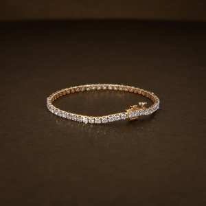 Elegante Brazalete de Diamantes Cultivados en Laboratorio, Corte Brillante Redondo, Estilo Tenis, Línea de Diamantes VVS2, Joyería Fina para Mujer - Product Image 2