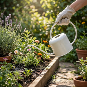 Arrosoir en métal blanc à long bec, pour jardin et plantes d'intérieur/extérieur, idéal pour la maison et le jardin - Product Image 3