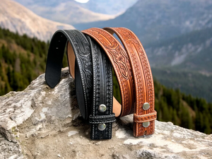 Ceintures en cuir véritable faites à la main avec des outils artisanaux, couleur personnalisée, design pliable classique, finition en cuir naturel, style western élégant - Product Image 6