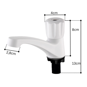 Wholesale Basin Faucet White ABS Knob <b>Handle</b> Plastic Thread Bathroom Washroom Rustproof <b>Tap</b> Lavabo Faucet KSLA-15T3CN KSNVietNam - Product Image 2