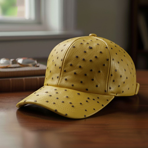Sombrero de Vaquero de Cuero de Avestruz, para Viajes al Aire Libre, Pesca, Aventuras, Sombreros Vaqueros de Primera Calidad, Marca Privada, Atuendo Vaquero - Product Image 1