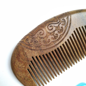 Professional Wooden Barber <b>Comb</b> Fine And <b>Wide</b> Tooth Hair Cutting Styling And Beard Grooming Tool Equipment - Product Image 5