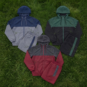 Men's Summer Windbreaker Shorts Sets Breathable Quick Dry Lightweight Rain Zipper Fly Outdoor <b>Wind</b> <b>Breaker</b> Two Piece Suit - Product Image 5
