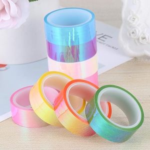 Cinta Adhesiva Decorativa Holográfica Arcoíris Brillante Iridiscente para Manualidades, Scrapbooking y Embalaje de Regalos, Venta al Por Mayor - Product Image 4