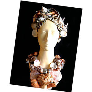 Coquille de mannequin artisanale en forme de coquillage, motif ornemental, style mode, d'Indonésie - Product Image 3