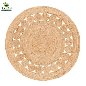 Alfombras de yute trenzadas a mano para pasillo y dormitorio hechas de material 100% yute, no tóxicas, seguras para niños y adultos. - Product Image 1