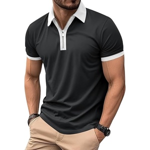 Camisetas de poliéster de algodón de color sólido de buena calidad para hombre, camisetas Polo de talla grande, admiten logotipo personalizado - Product Image 1