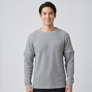 เสื้อยืดวาฟเฟิลแขนถอดได้ OEM สำหรับผู้ชาย คอกลม เสื้อยืดวาฟเฟิลฤดูร้อน เสื้อยืดวาฟเฟิลแขนถอดได้สำหรับผู้ชาย - Product Image 6
