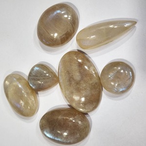 Pierres précieuses en pierre de lune africaine naturelle de haute qualité, finement polies, de formes variées, pour la fabrication de bijoux, matériau en cristal de diamant - Product Image 5