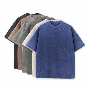 T-shirt oversize en coton délavé pour homme, motif personnalisé, manches courtes, col rond, style streetwear décontracté, jersey tricoté vintage respirant - Product Image 2