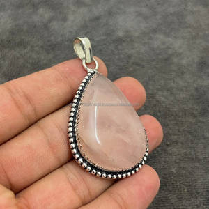 Colgante de Plata de Ley 925 hecho a mano con piedras preciosas reales, forma única de amantes, chapado en plata para mujeres y niñas para compromiso - Product Image 6