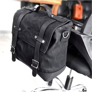 Sac latéral rétro noir pour moto, 28x30x15cm, sac de selle étanche, sac pour équipement, sac latéral suspendu pour moto, sac latéral rétro - Product Image 5