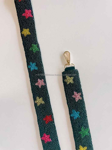 Sangle de sac personnalisée en perles, broderie de perles de rocaille, bandoulière faite à la main avec logo alphabet, poignée réglable pour sac à main ou bandoulière, OEM - Product Image 5