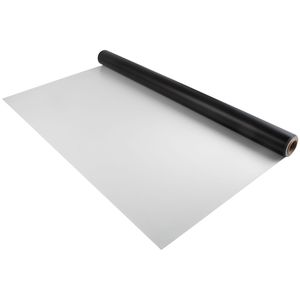 Rotolo di pavimento da ballo in PVC vinilico reversibile bianco/nero 6.6x23ft, spessore 0.06in, antiscivolo, portatile, in plastica - Product Image 1