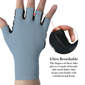 Guantes transpirables de verano para ciclismo, guantes de medio dedo acolchados a prueba de golpes para bicicleta de carretera, guantes ligeros antideslizantes para hombres y mujeres - Product Image 4