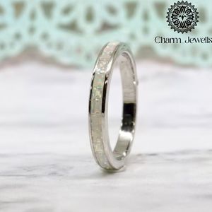 Bague de fiançailles Charm_Jewells en argent 925 avec incrustation de moissanite, sertie de griffes, unisexe, classique, pour un usage quotidien - Product Image 1