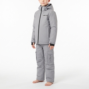 Traje de Esquí para Niños HAWK EYE, Conjunto de Chaqueta Impermeable y Cálida para Snowboard, con Capucha, Color Gris, Ropa de Nieve para Niños - Product Image 5