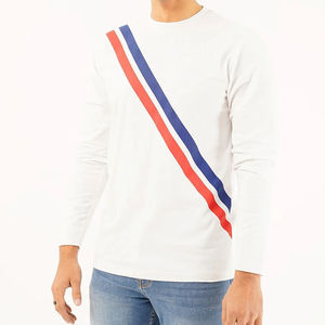 Camiseta de Manga Larga para Hombre, Estilo Casual, Ligera, con Bolsillo, Cuello Redondo, de Algodón, Tallas Grandes, Venta al Por Mayor, Fabricación OEM, Tendencia Actual - Product Image 4