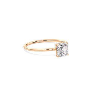 Anillos Solitarios REYES Personalizables de Plata de Ley 925 con Baño de Rodio y Oro de 14K, Joyería Fina con Certificación GRA, Moissanita de 1.12 Quilates - Product Image 3