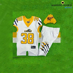 Personnalisez vos maillots de football américain, design imprimé court, tissu respirant sublimé, livraison rapide, professionnel - Product Image 2